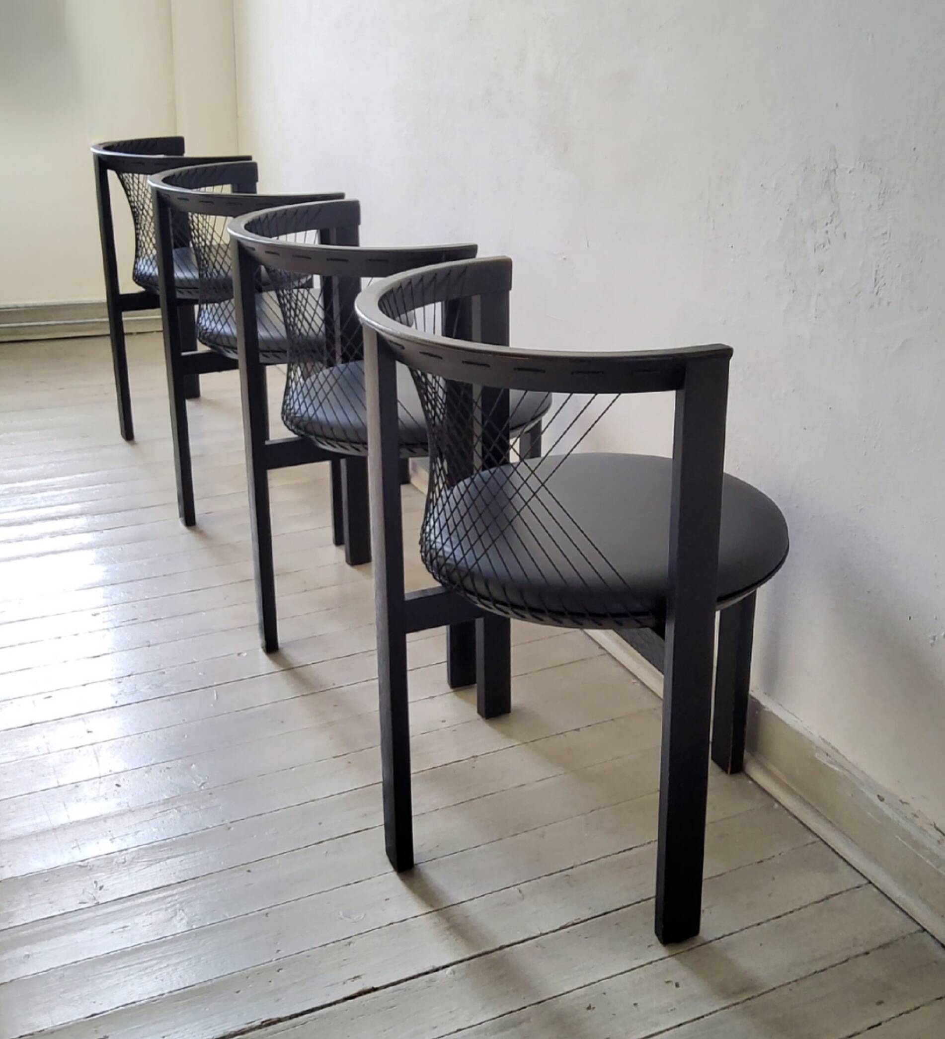 Vintage Niels Jorgen Haugesen String chairs for Tranekaer, Denmark 1980s