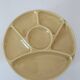 6 compartmentalized plates Gien France – butter yellow shade