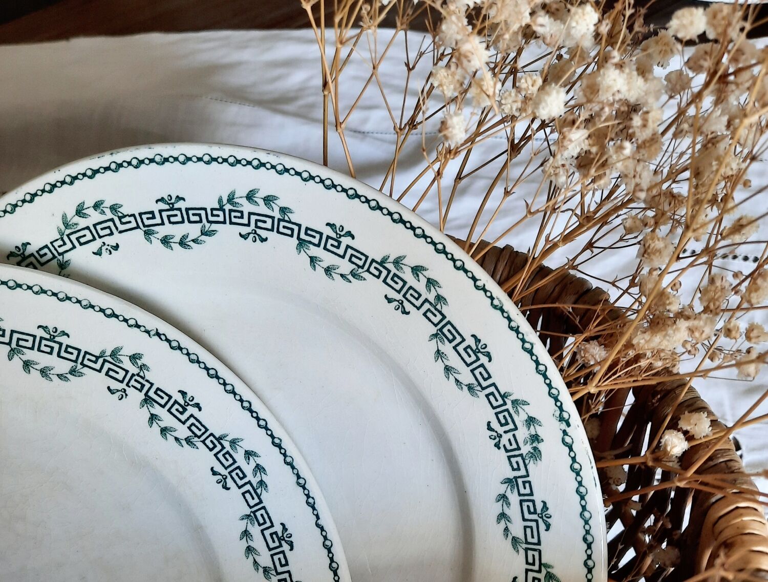 Old dessert plates Gien