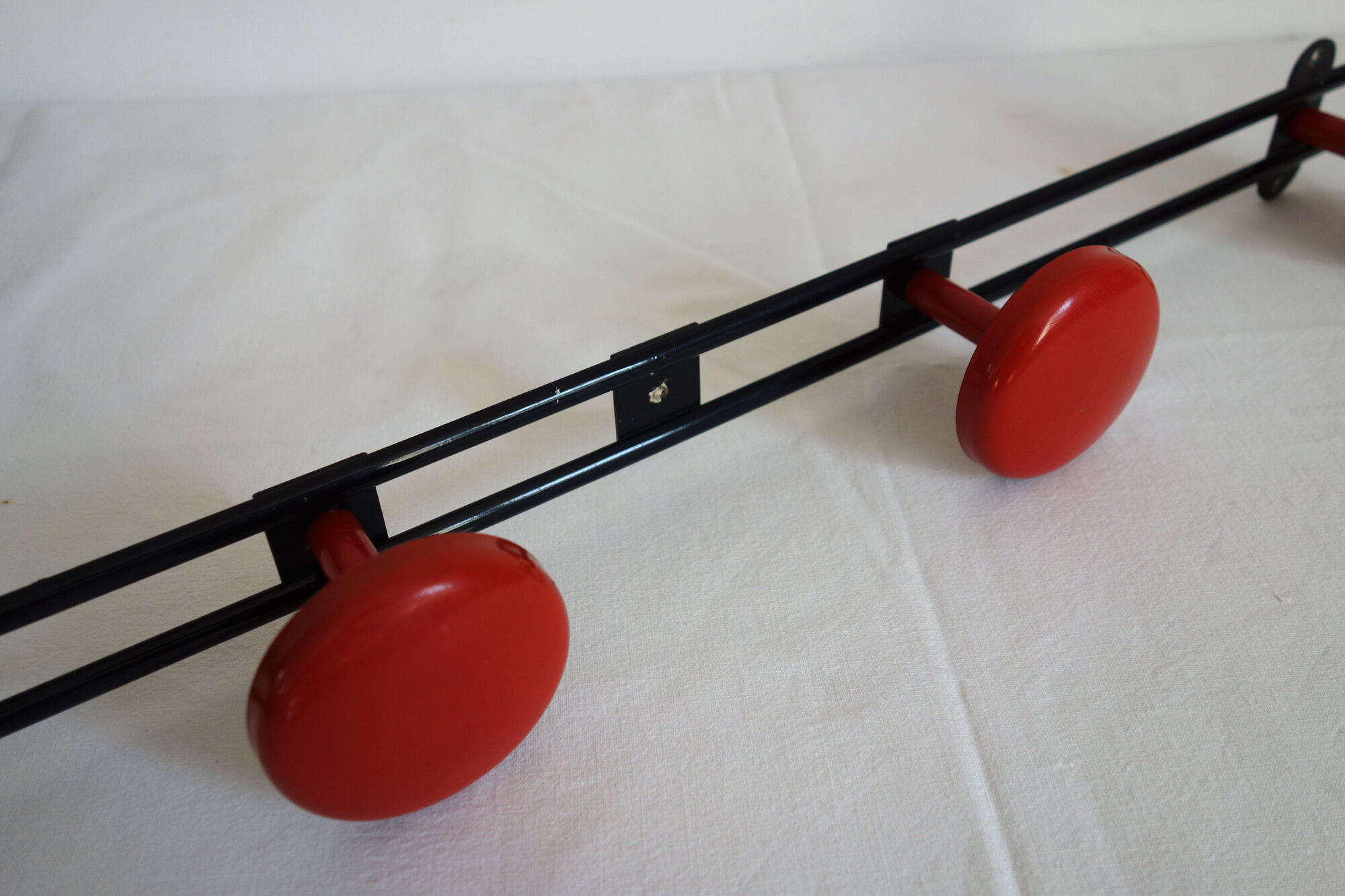Vintage metal wall coat rack
