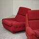 Paire de fauteuils rouge Atlantis Space Age République Tchèque 1970
