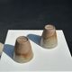 Set of 2 cups in Indonesian ceramic (brown & speckled glazed matte)