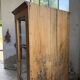 19th-century English pine display cabinet