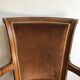 Fauteuil style directoire velours marron