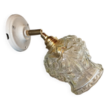 Vintage molded glass wall light