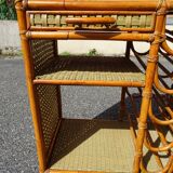 Vintage rattan bar cabinet from the 60s/70s