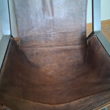 Brown leather armchair, J-Line