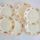 Set of 8 dessert plates opaline pink patterns Arcopal France Vintage