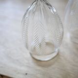 Lampe à poser verre ciselé