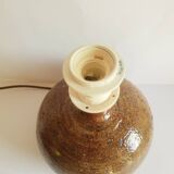 Lampe à poser en grès pyrité Guy Baudat vintage
