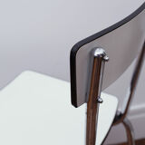 White and black formica chair 70s