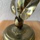 Lampe feuilles métal doré vintage