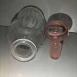 Carafe bottle Cristalerie Hartzviller pink