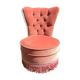 Fauteuil crapaud rose