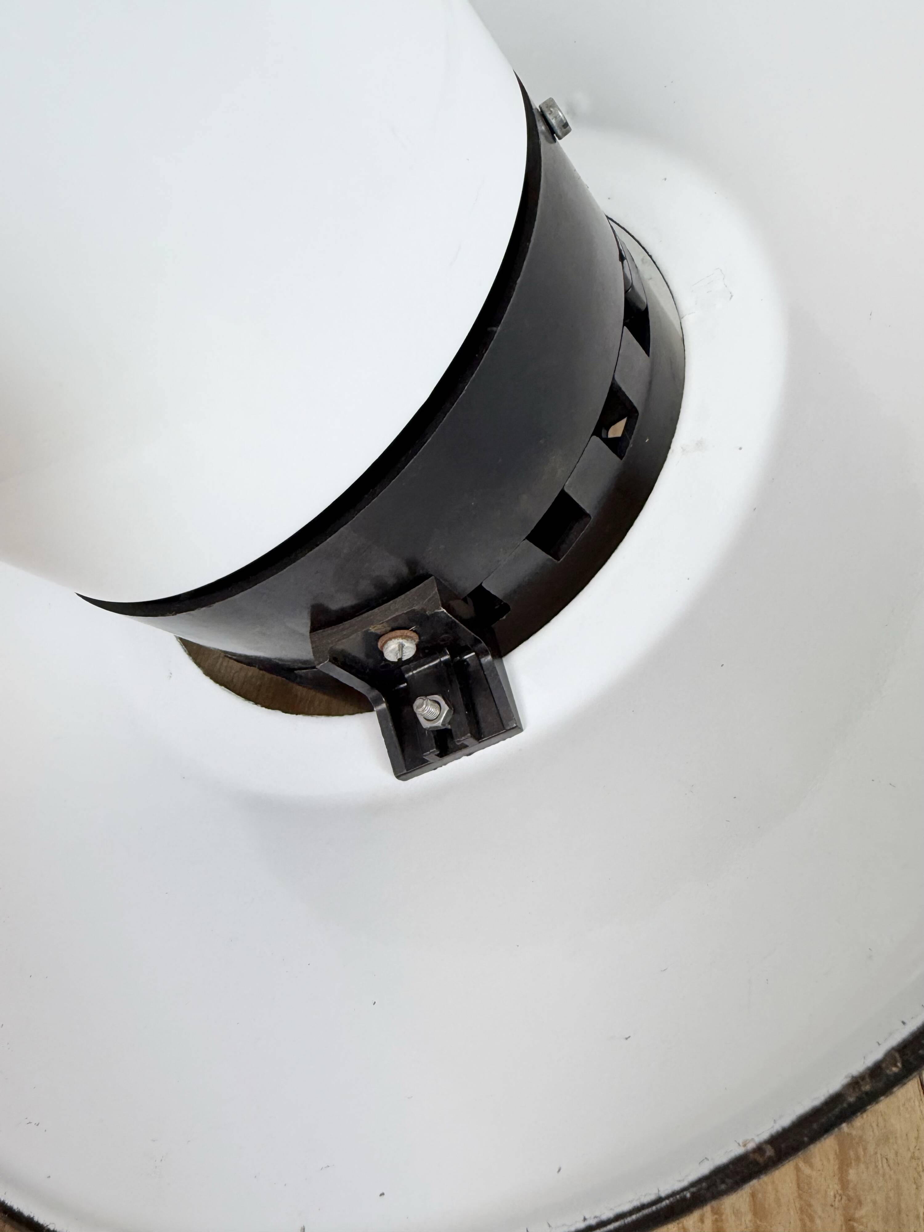 Industrial Grey Enamel Pendant Lamp with Milk Glass, 1960s