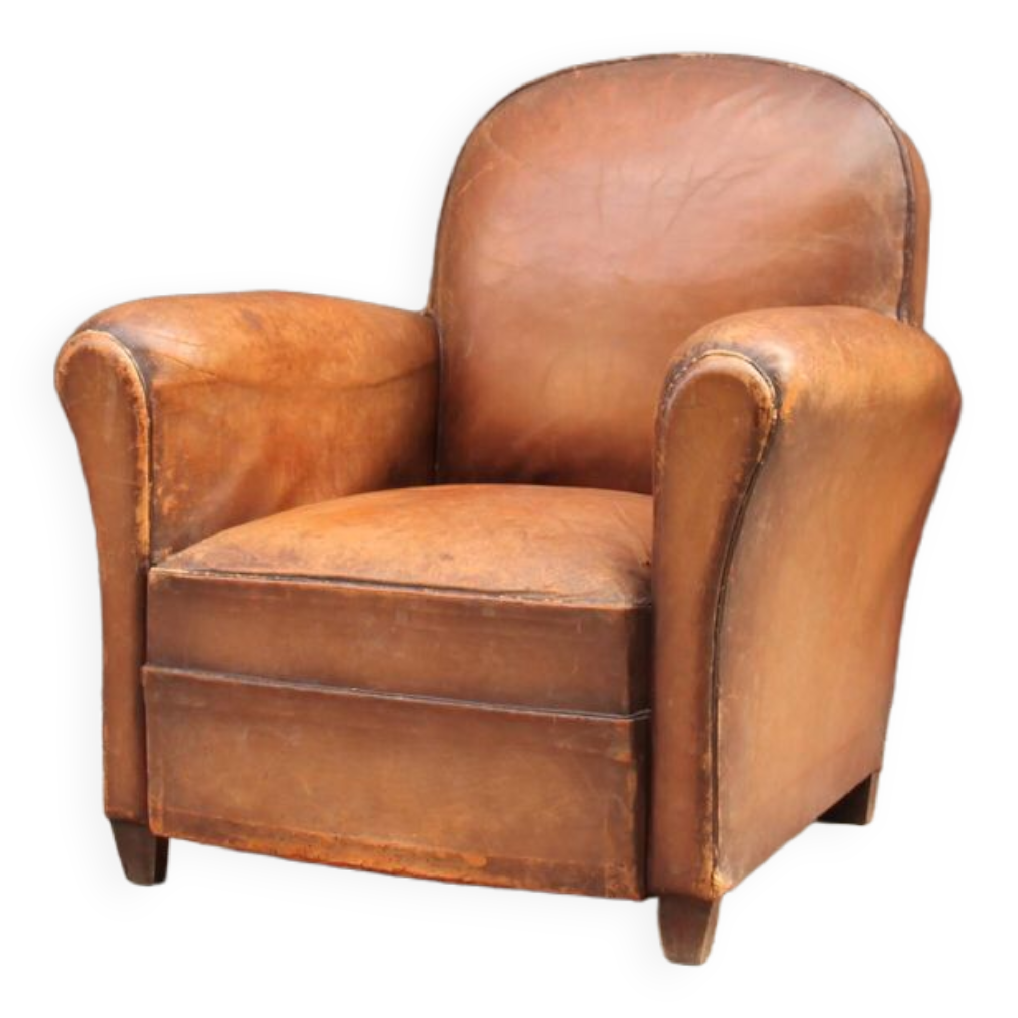 Leather club chair