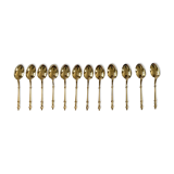12 silver vermeil neck brace mocha spoons