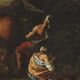 Ancient painting on a religious subject, miracle of Moses, 17th-18th century.
