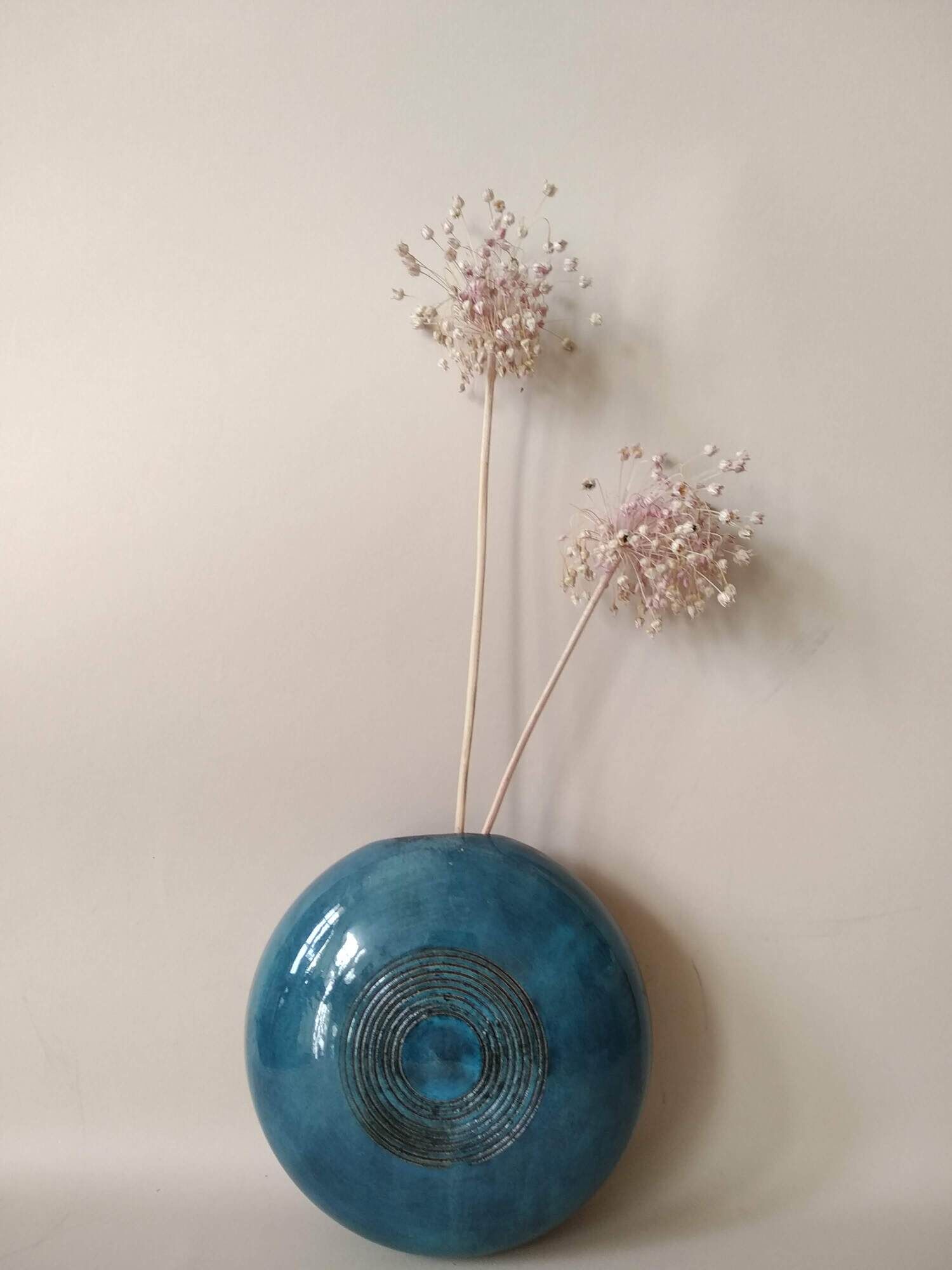 Ceramic wall vase 60s ° Jean Varoqueaux La Poterie Perigordine