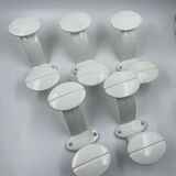 Double white metal coat rack