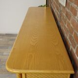 Wooden and rattan sideboard