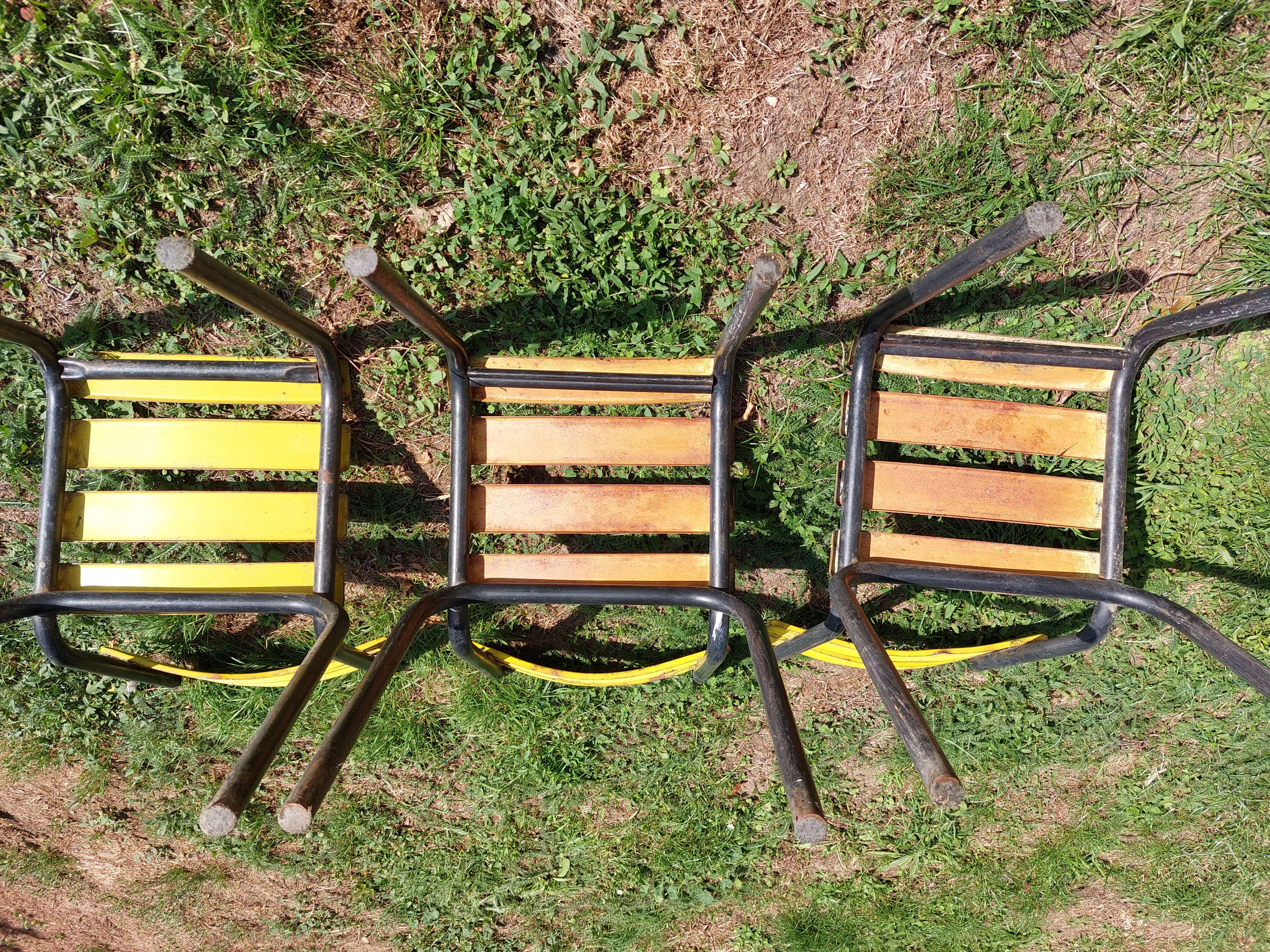 Metal bistro chairs
