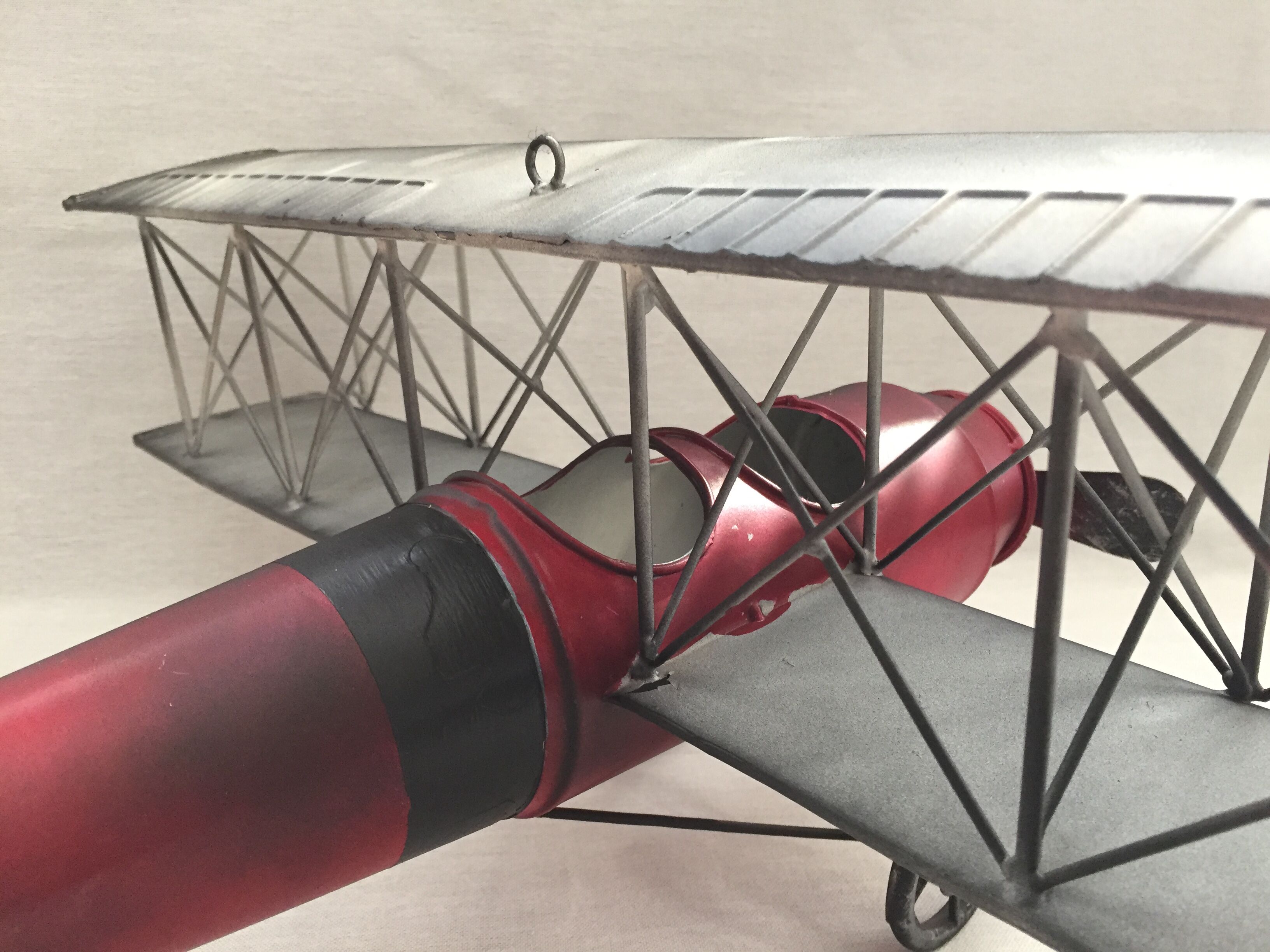 Metal model fighter plane biplane ww1 english french u.s.a.