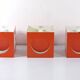 3 Stockmann Orno orange vintage Shogo Suzuki lamps