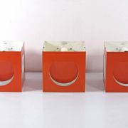 3 Stockmann Orno orange vintage Shogo Suzuki lamps