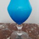 Vase opaline bleue Italie boite étiquette d'origine