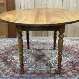 Cherry wood dining room table with 2 extensions, LOUIS PHILIPPE style work from the 1930s