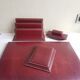 Parure bureau cuir vintage