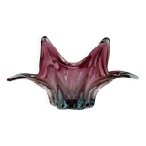 Mid century Murano pink glass bowl , 1970s