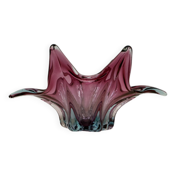 Bol en verre rose de Murano du milieu du siècle, années 1970