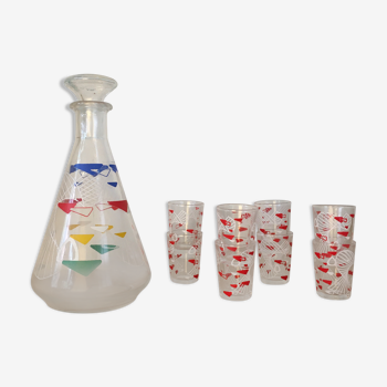 Carafe motifs géométriques, années 60