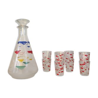 Carafe motifs géométriques, années 60