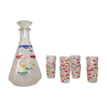 Carafe motifs géométriques, années 60