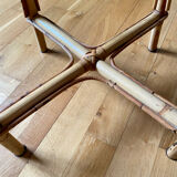 Table basse rotin bambou vintage