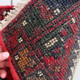 Tapis vintage fait main Hamadan – 41 cm x 59 cm - 1C961