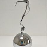 Sculptural metal paper press design 90s