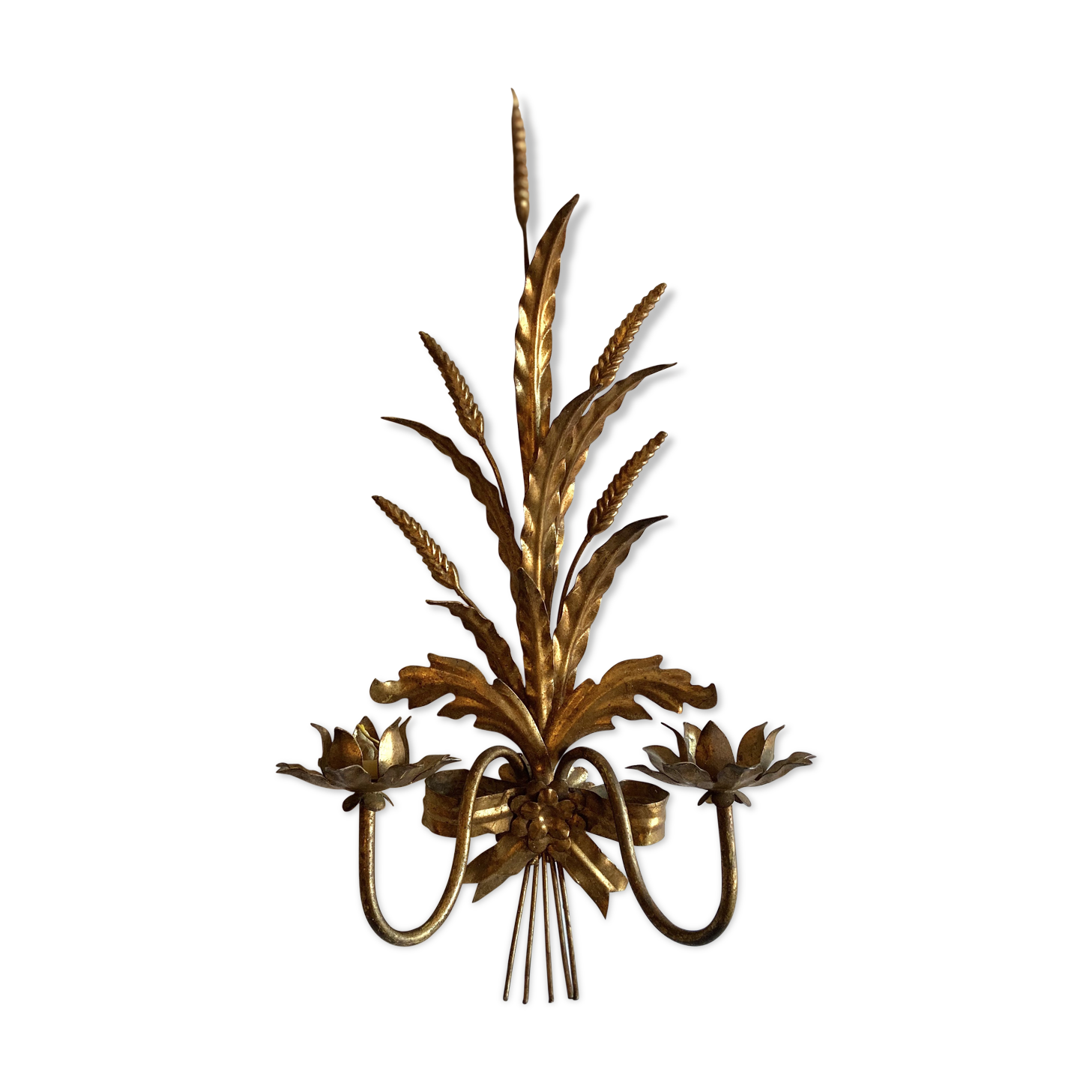 Golden metal wheat ear applicator, 1950s
