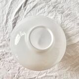 Art Deco saucer globe in white opaline