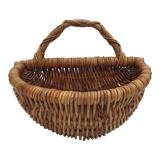 Old wicker basket, semicircle, to hang