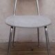 1950s chrome and fabric compass base chair