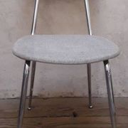 1950s chrome and fabric compass base chair