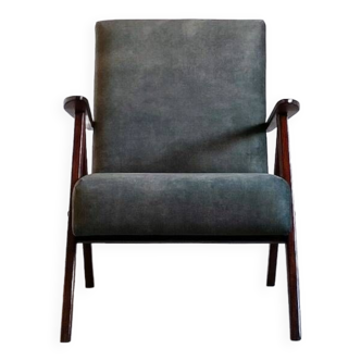 Mid Century Easy Chair Model B - 310 Var in Green Velvet