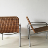 Paire de fauteuil en osier