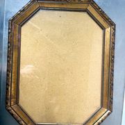 Antique Octagonal brass metal frame 30 cm  x 23 cm