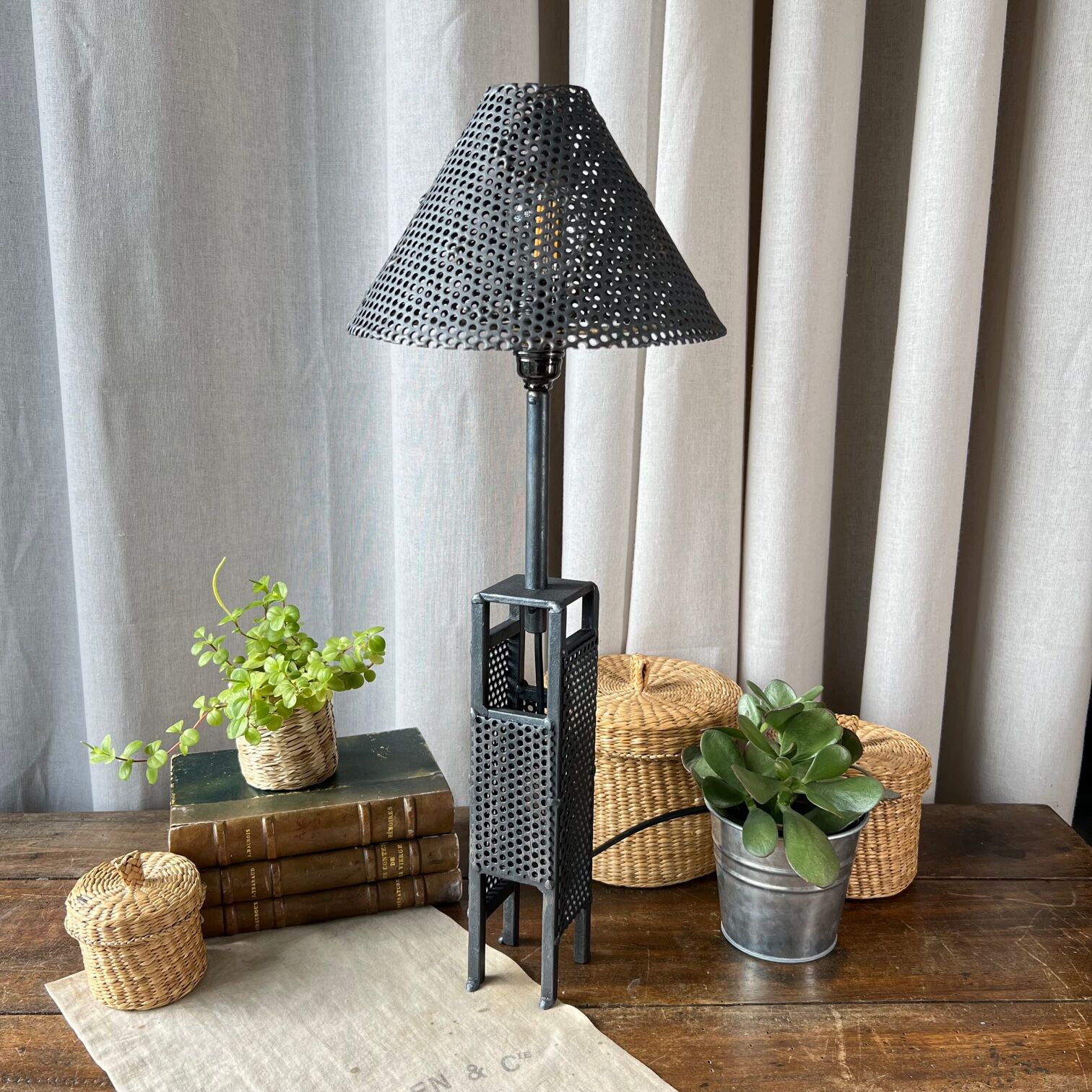 Handmade lamp industrial style