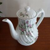 Théière chocolatière porcelaine Limoges Haviland - Sylvie roses - Tors